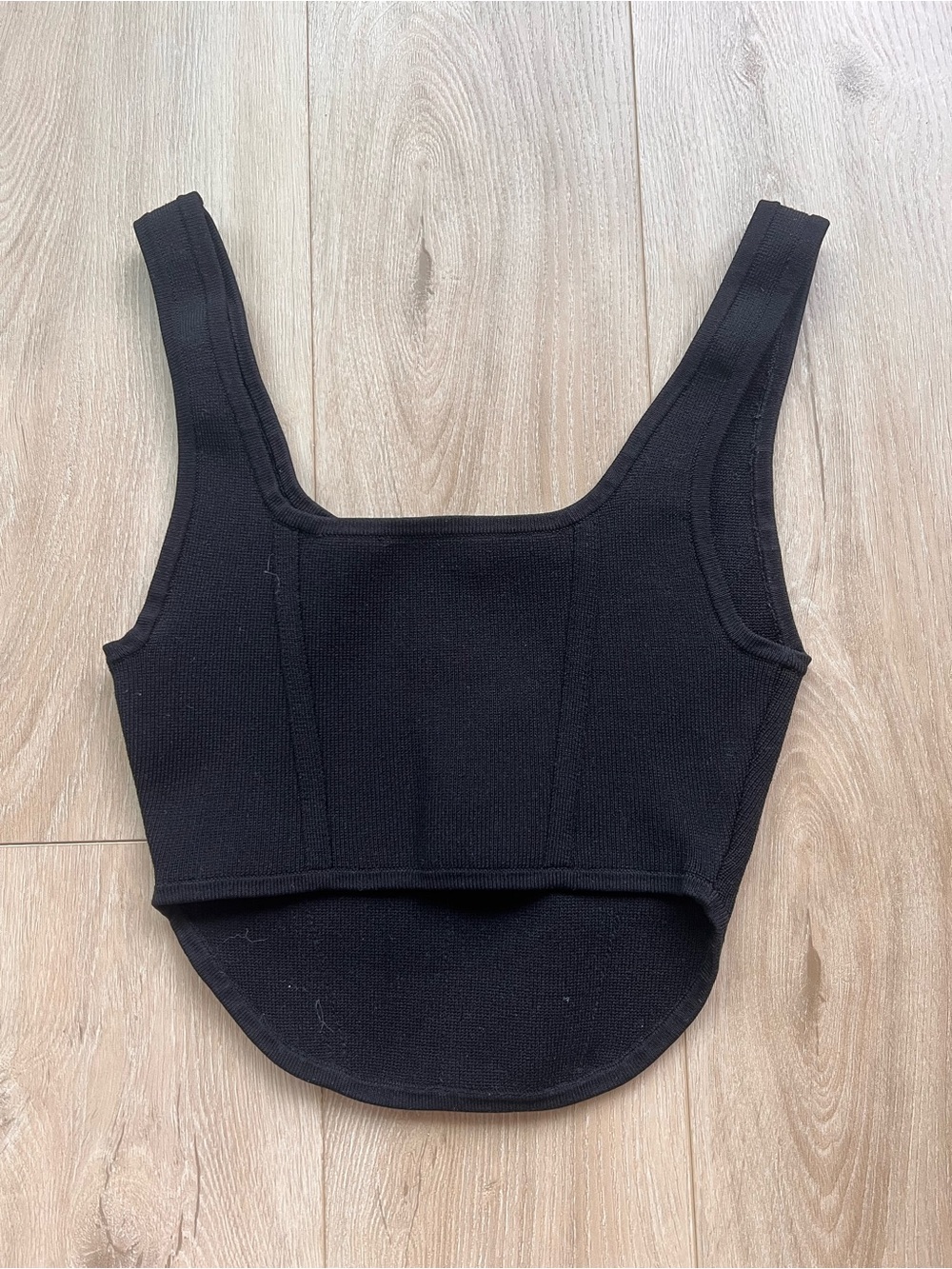 Babaton Black Square-Neck Ribbed Tank - Picture 2 of 2